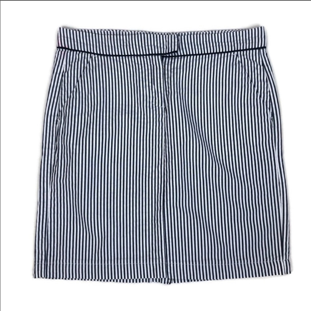 Tommy Hilfiger Blue & White Seersucker Skirt Sz 6